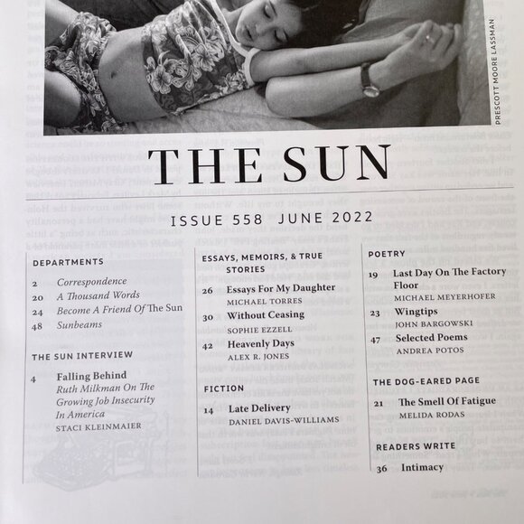 The Sun Magazine June 2022 Back Issue 558 Cover Julie Berson u - Picture 4 of 8